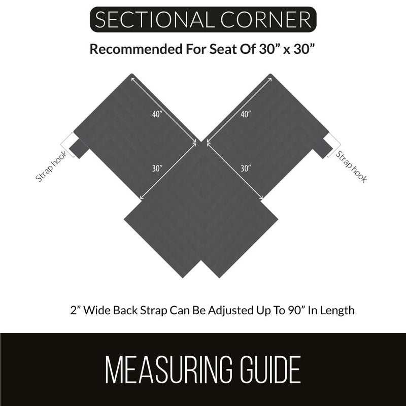 Sofa Shield Patented Sectional Couch Slip Cover, Cushion Protector, US Designed Reversible Stain and Dog Tear Resistant Slipcover, 30x30 inch Seat, Washable Covers for Dogs Pets, Light Gray Charcoal - Image 5